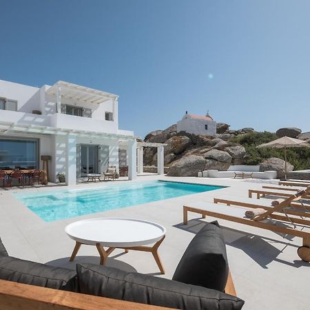 Villa Petra Mare Above Mykonos Town Private Pool Bagian luar foto