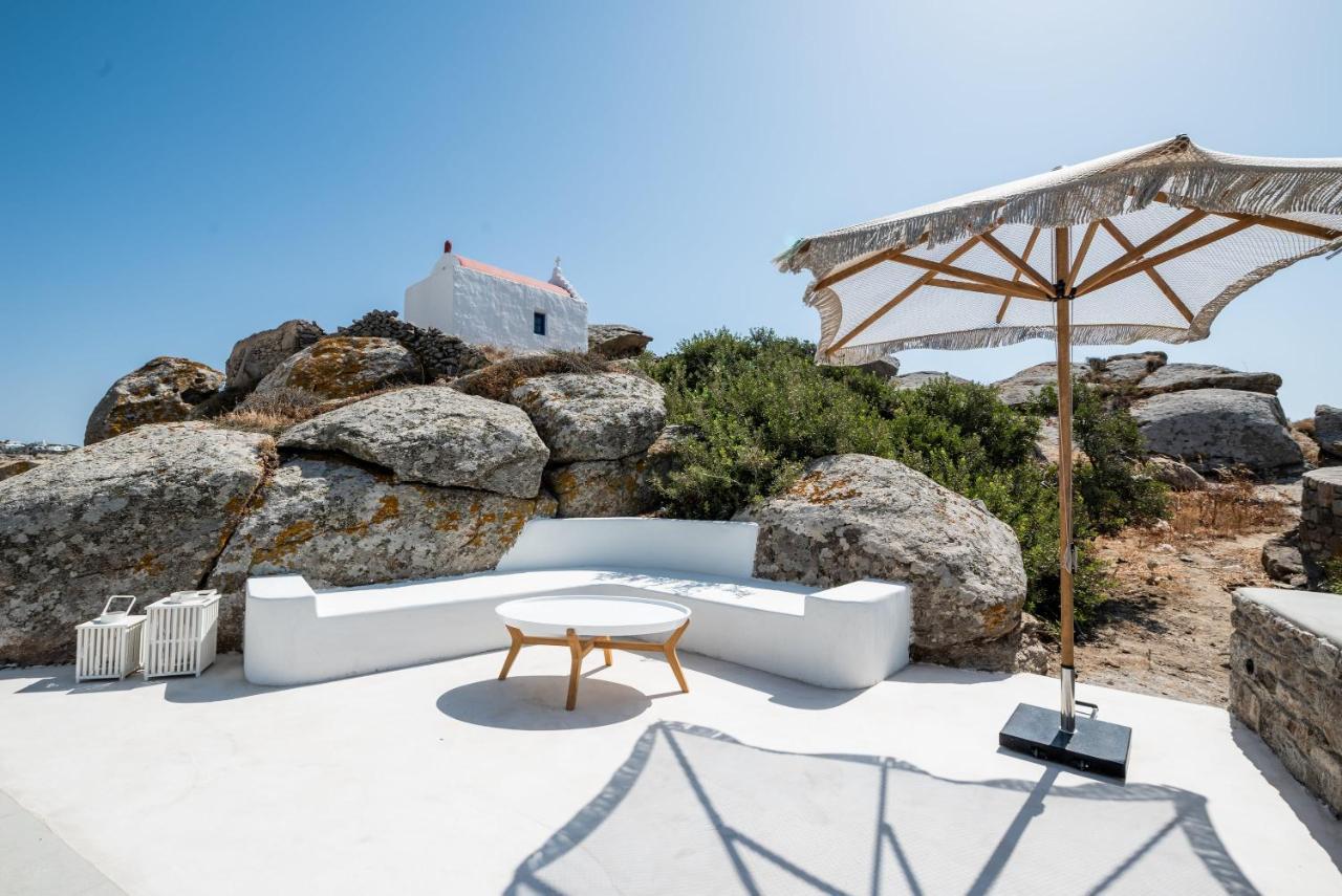 Villa Petra Mare Above Mykonos Town Private Pool Bagian luar foto