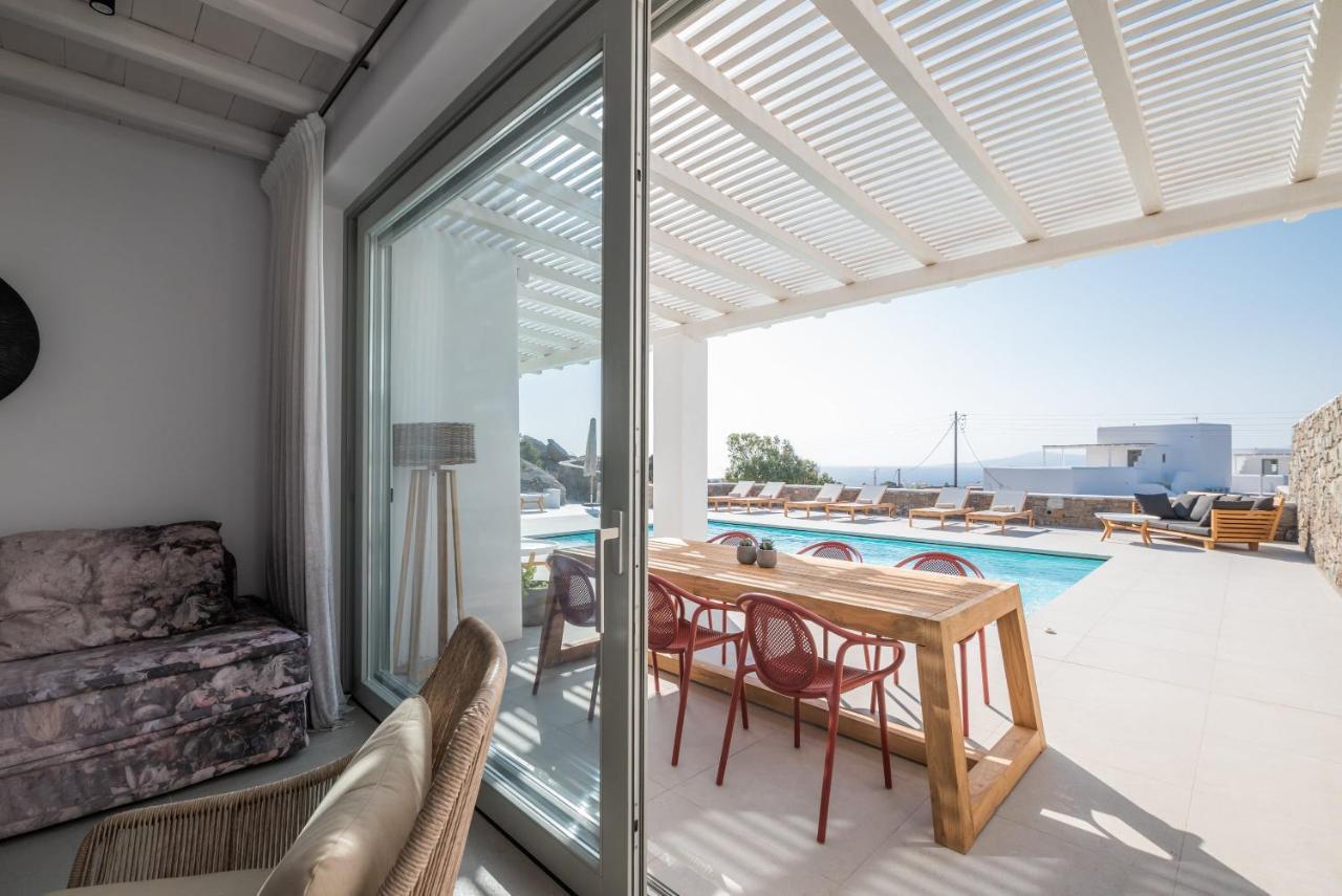 Villa Petra Mare Above Mykonos Town Private Pool Bagian luar foto